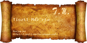 Tisztl Márta névjegykártya