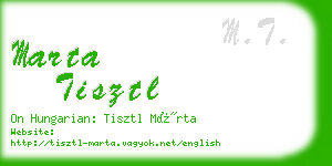 marta tisztl business card